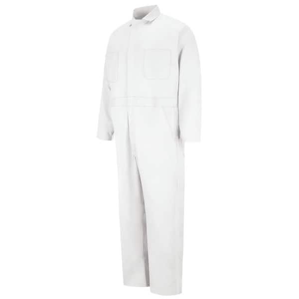 Red Kap Men's Size 46 White Button Front Cotton Coverall