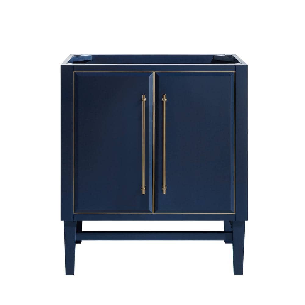 Mason 30 in. Bath Vanity Cabinet Only in Navy Blue with Gold Trim price history on PriceWatchPro