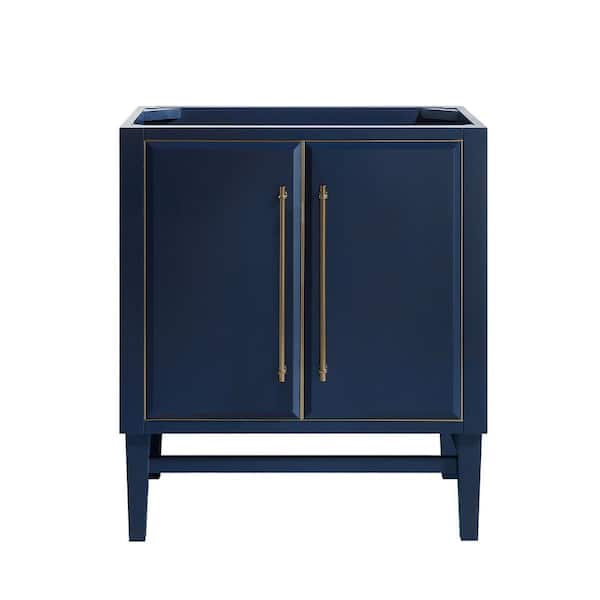 Avanity Mason 30 in. Bath Vanity Cabinet Only in Navy Blue with Gold Trim