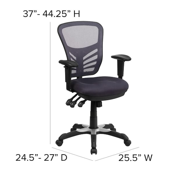 Flash Furniture Mid-Back Black Mesh Chair with Triple Paddle Control HL-0001-GG