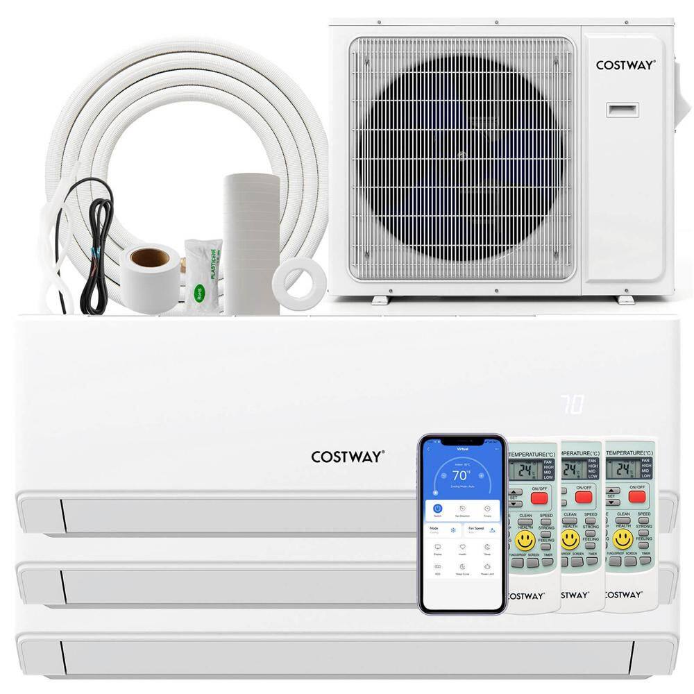 36k BTU 3 Zone 9K Plus 9K Plus 24K BTU Mini Split Air Conditioner 23 SEER2 Wifi Enabled price history on PriceWatchPro