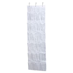64 in. H 12-Pair clear Plastic Hanging Shoe Organizer