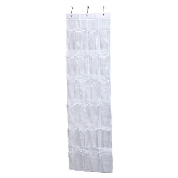 Honey-Can-Do 64 in. H 12-Pair clear Plastic Hanging Shoe Organizer