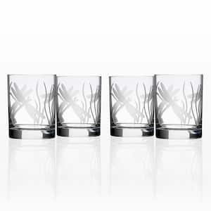 Dragonfly 13 oz. Clear Double Old Fashioned Glass (Set of 4)