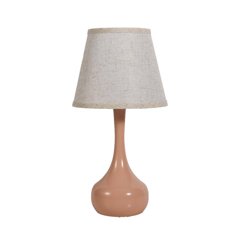 17.3 in. Pink Modern Style Dimmable LED Table Lamp with Fabric Shade for Bedroom or Living Room (Set of 2) price history on PriceWatchPro