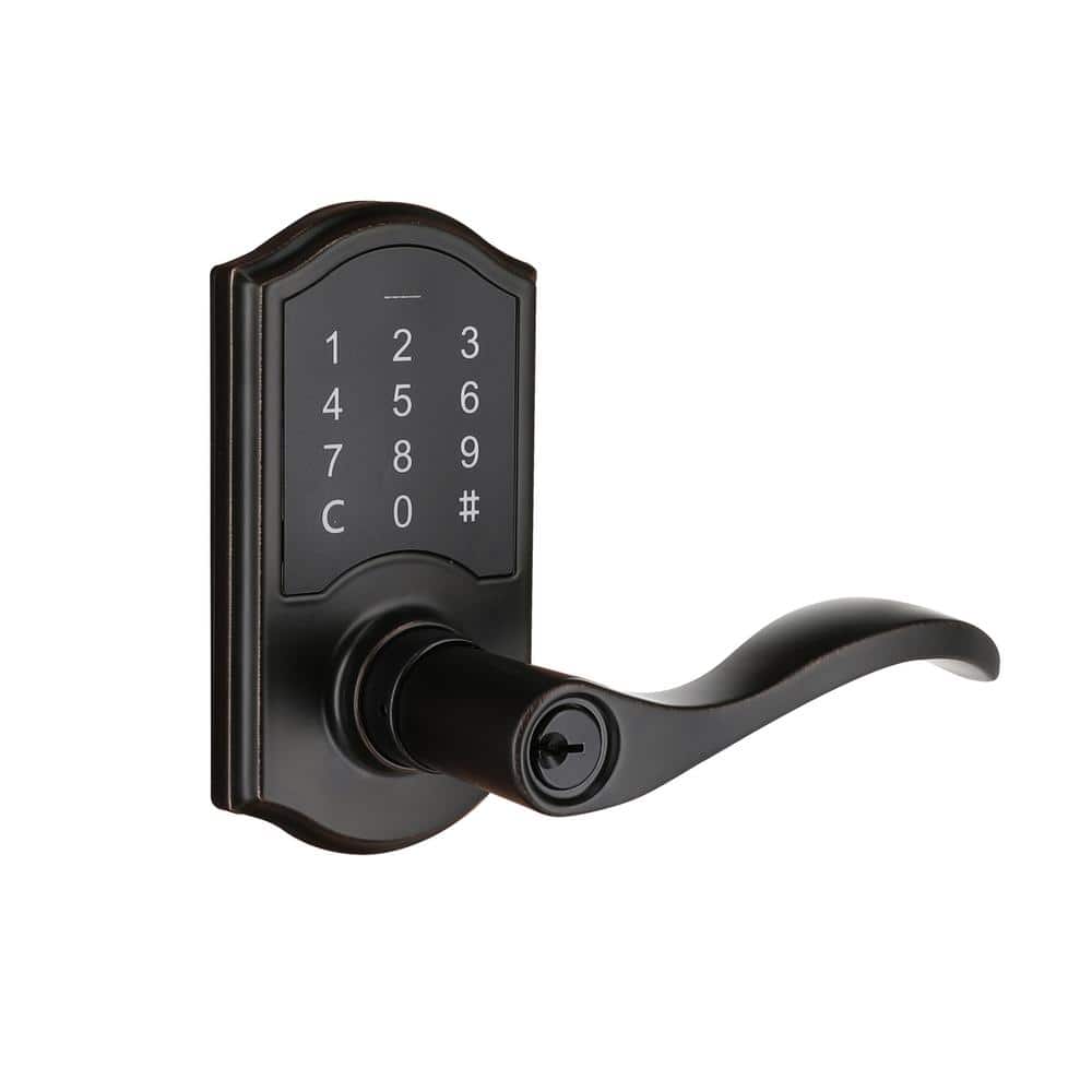 Castle Aged Bronze Electronic Keypad Door Lever