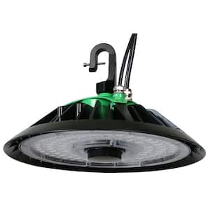 1 ft. Round 150-Watt Equivalent Integrated LED Dimmable Black High Bay Light, 5000K
