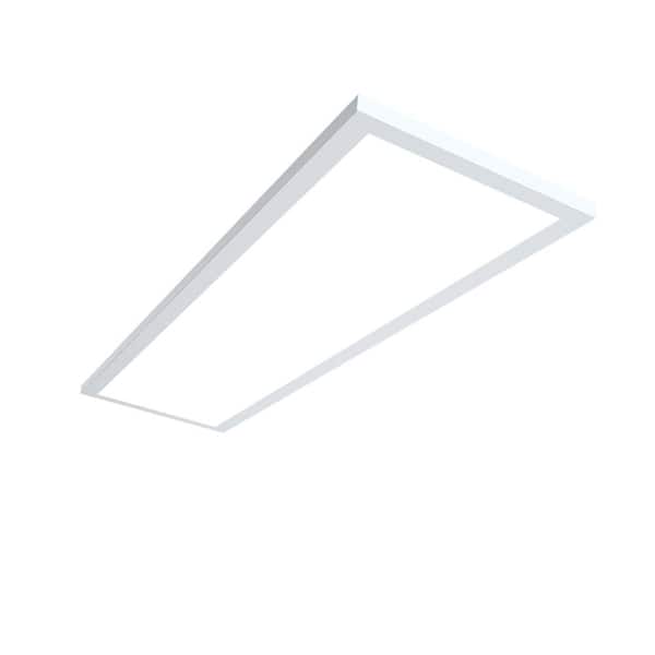 1 ft. x 4 ft. 5500 Lumens Integrated LED Panel Light, Ceiling Flush Mount Fixture TRIAC Dimmable Selectable 5CCT 1-Pack