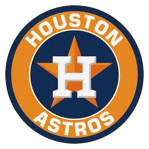 MLB Houston Astros Orange 2 ft. x 2 ft. Round Area Rug