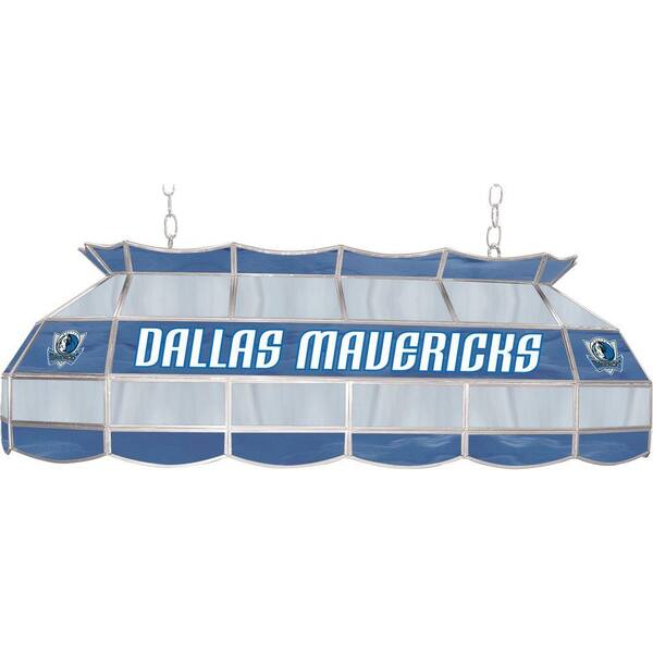 Trademark NBA Dallas Mavericks NBA 3-Light Stained Glass Hanging Tiffany Lamp