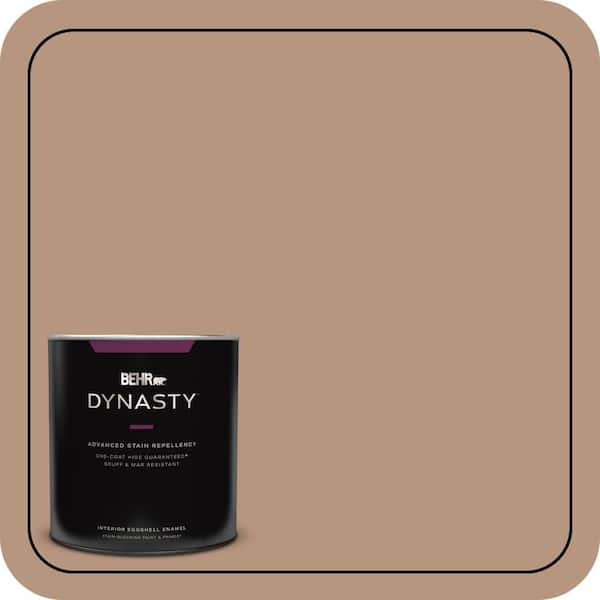 BEHR DYNASTY 1 qt. #S220-4 Potters Clay One-Coat Hide Eggshell Enamel Interior Stain-Blocking Paint and Primer