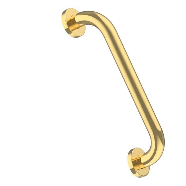 12 in. Stainless Steel Shower Grab Bar, Concealed Mount Bathroom Safety Handrail, Gold Finish
