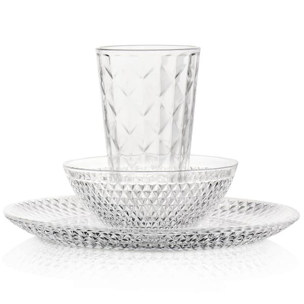 Glass Display Plate Tableware, Glass Plates Kitchen Set