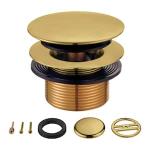 Eugene Toe Touch Tub Drain Conversion Kit in Brushed Brass without Overflow