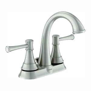 Ashville 4 in. Centerset 2-Handle Bathroom Faucet with Spot Resist Brushed Nickel