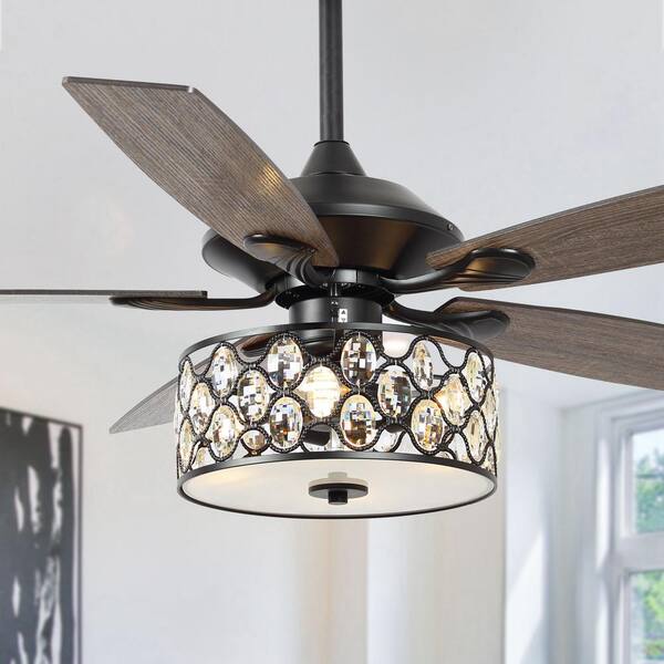 Parrot Uncle - Huber 52in Indoor Ceiling orders Fan with Crystal Chandelier Light