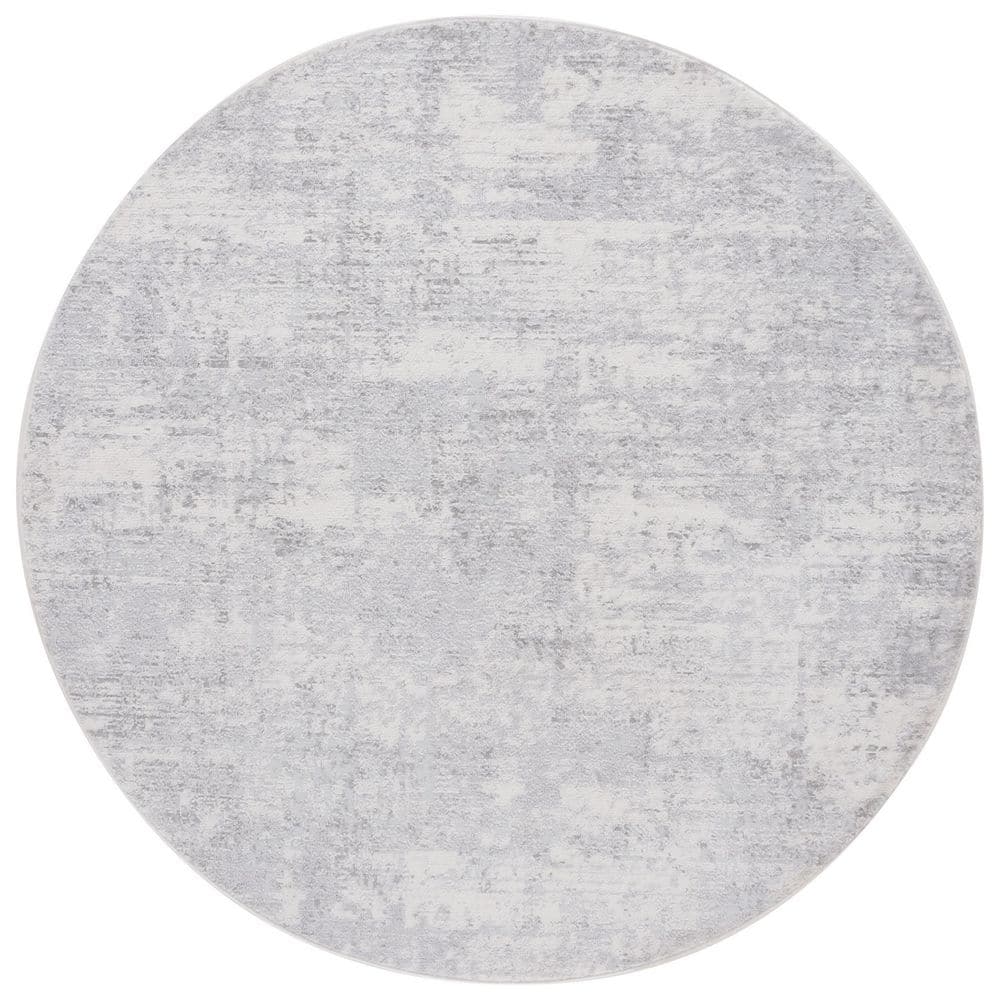 Amelia 7 ft. x 7 ft. Ivory/Light Gray Abstract Distressed Round Area Rug price history on PriceWatchPro