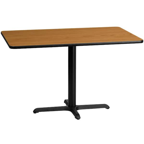 Flash Furniture 30 in. x 48 in. Rectangular Natural Laminate Table Top with 22 in. x 30 in. Table Height Base