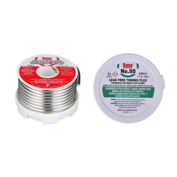 Oatey Safe Flo 8 oz. Lead-Free Silver Solder Wire with 1.7 oz. Lead-Free Tinning Flux Paste