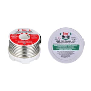 Safe Flo 8 oz. Lead-Free Silver Solder Wire with 1.7 oz. Lead-Free Tinning Flux Paste