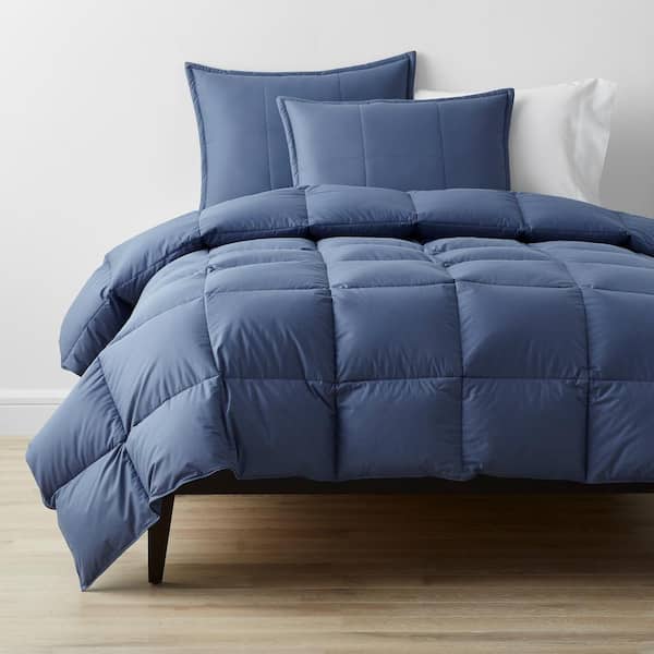 The Company Store LaCrosse LoftAIRE Smoke Blue Extra Warmth Recycled Fill Full Alternative Down Comforter