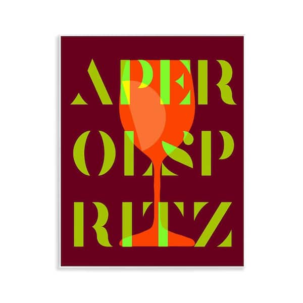 Stupell Industries Modern Aperol Spritz by Daphne Polselli Unframed Food Graphic Art Print 14 in. x 11 in.
