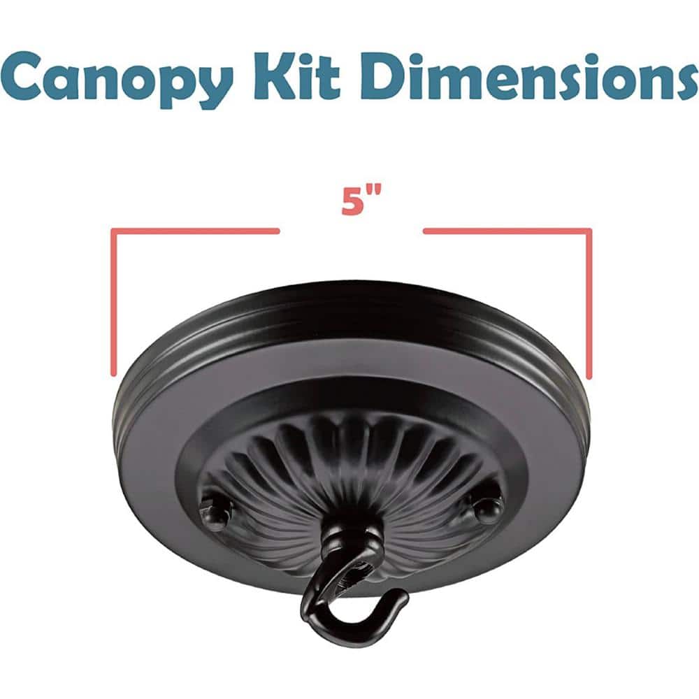 Oil Rubbed Bronze 5" Ceiling Fixture Canopy Kit