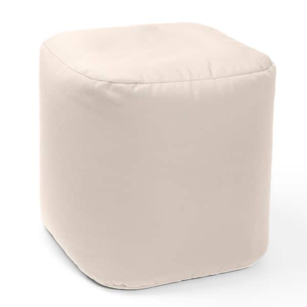 Luckie Plastic Outdoor Bean Bag Ottoman, Pearl
