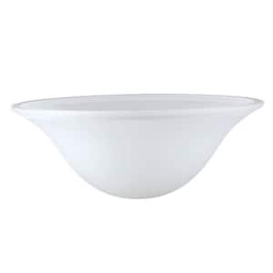 5-1/8 in. H x 13-1/4 in. Dia/Frosted Glass Shade For Torchiere Lamp, Swag Lamp and Pendant.