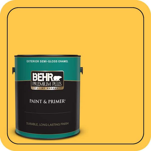 BEHR PREMIUM PLUS 1 gal. #350B-7 Chickadee Semi-Gloss Enamel Exterior Paint & Primer