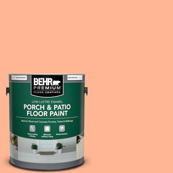 BEHR PREMIUM 1 gal. #P200-4 Carotene Low-Lustre Enamel Interior/Exterior Porch and Patio Floor Paint