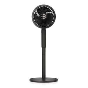 FlexBreeze 13 in. 5-Speed Outdoor and Indoor Pedestal Fan in Dark Grey InstaCool Misting Attachment Corded and Cordless