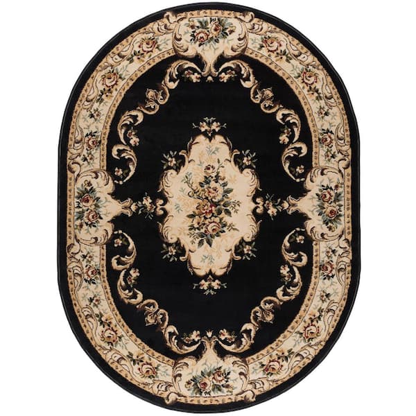 Laguna Charcoal 5 ft. x 7 ft. Oval Indoor Area Rug