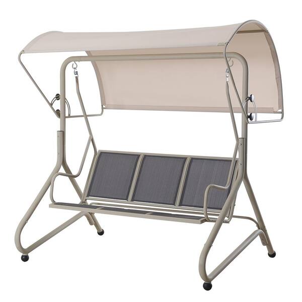 Sunjoy Sunrise 3-Person Steel Patio Swing