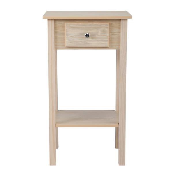 CIPACHO 1-Drawer Natural Wood Color Nightstand Modern