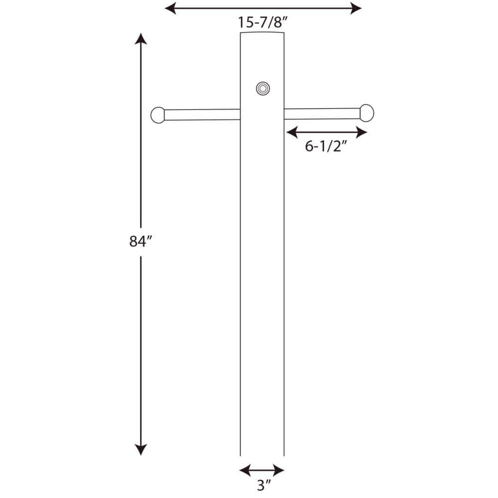 7-Foot Black Aluminum Outdoor Light Post with Photocell