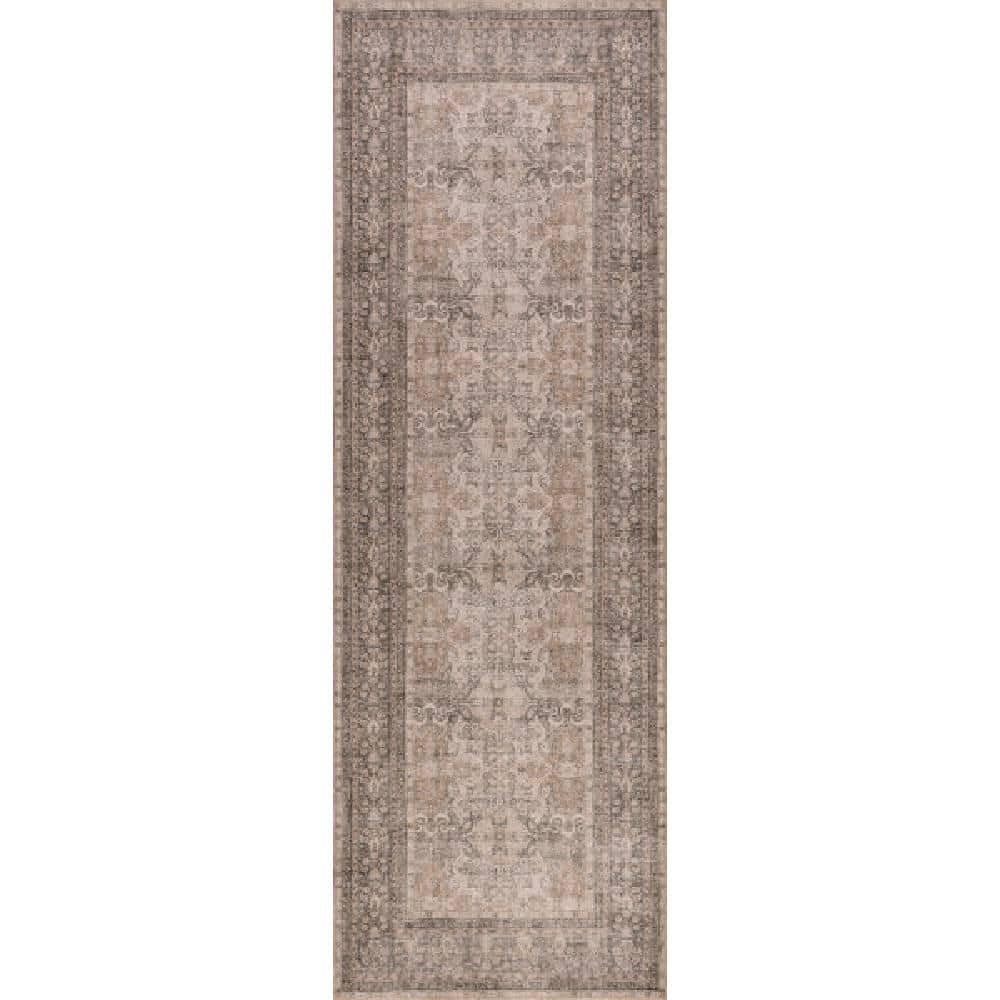 2 ft. 8 in. x 8 ft. Agnetha Grey Hillstone Collection Traditional Vintage Medallion Runner Rug price history on PriceWatchPro