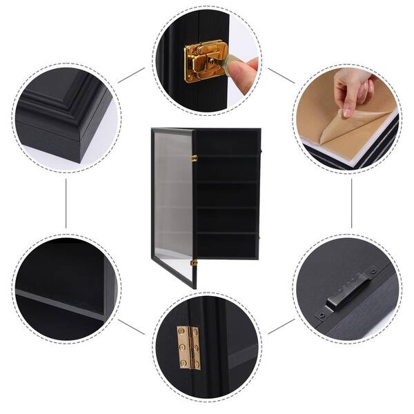 Black 24 in. x 31 in. Sports Card Display Frame Case, Baseball Card Display  Case, Graded Cards Display (3-P Vertical) HD-VER-CF3P - The Home Depot