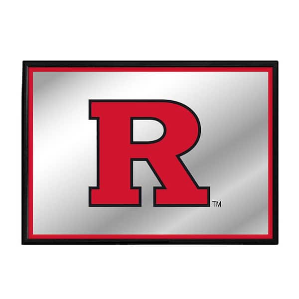 The Fan-Brand 28 in. X 19 in. Rutgers Scarlet Knights Framed Mirrored Decorative Sign