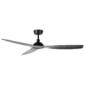 Moto 52 in. Indoor Black and Matte Black Ceiling Fan with Remote Control