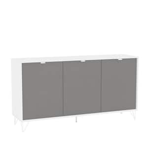 Carmel White and Grey Sideboard