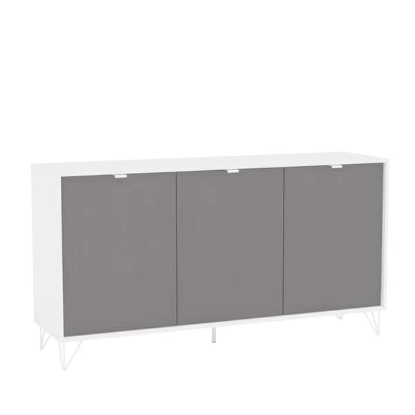 Polifurniture Carmel White and Grey Sideboard