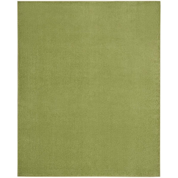 Green 9 ft. x 12 ft. Woven Polypropylene Indoor/Outdoor Area Rug