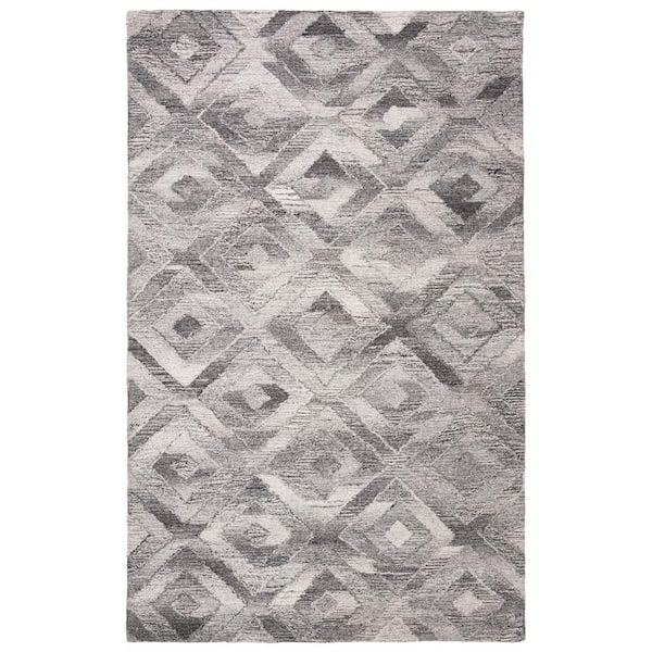 SAFAVIEH Abstract Gray 4 ft. x 6 ft. Geometric Area Rug