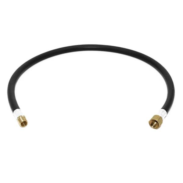 Flame King 40 in. Propane Thermo Plastic Hose Assembly, 3/8 in. ID, 3/8 in. MPT X 1/2 in. Female Flare