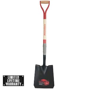 23.5 in. Wood D-Handle Square Point Shovel