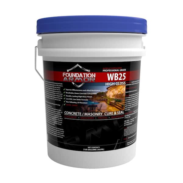 Foundation Armor 5 gal. Water Based High Gloss Acrylic Concrete Cure and Seal