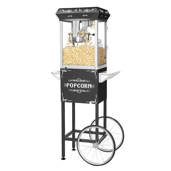 GREAT NORTHERN 8 oz. Black Kettle, Warmer and 5 All-In-One Popcorn Packs  Lincoln Countertop Popcorn Machine - 3 Gal. Popcorn Popper 83-DT6037 - The  Home Depot