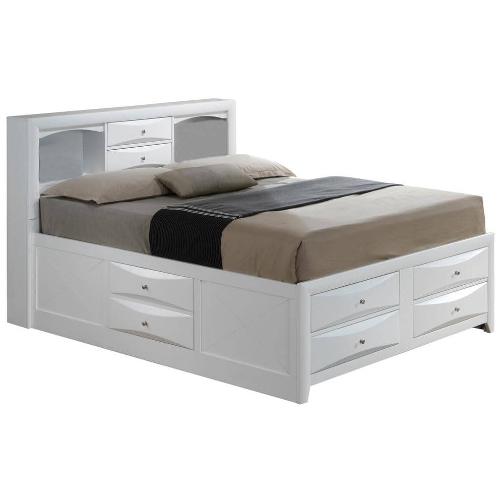 Marilla White Queen Panel Beds