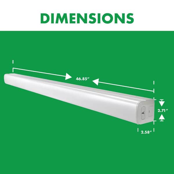 LEDone 2 ft. Linear 160-Watt Equivalent Integrated LED Dimmable Galvanized Steel White High Bay Light, 5000K